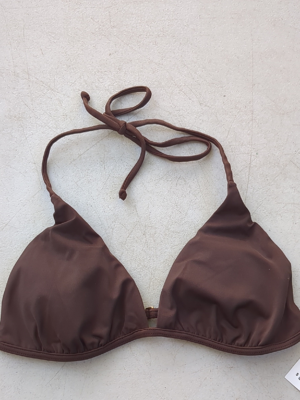 Nicolita Chocolate Brown Triangle Bikini Top